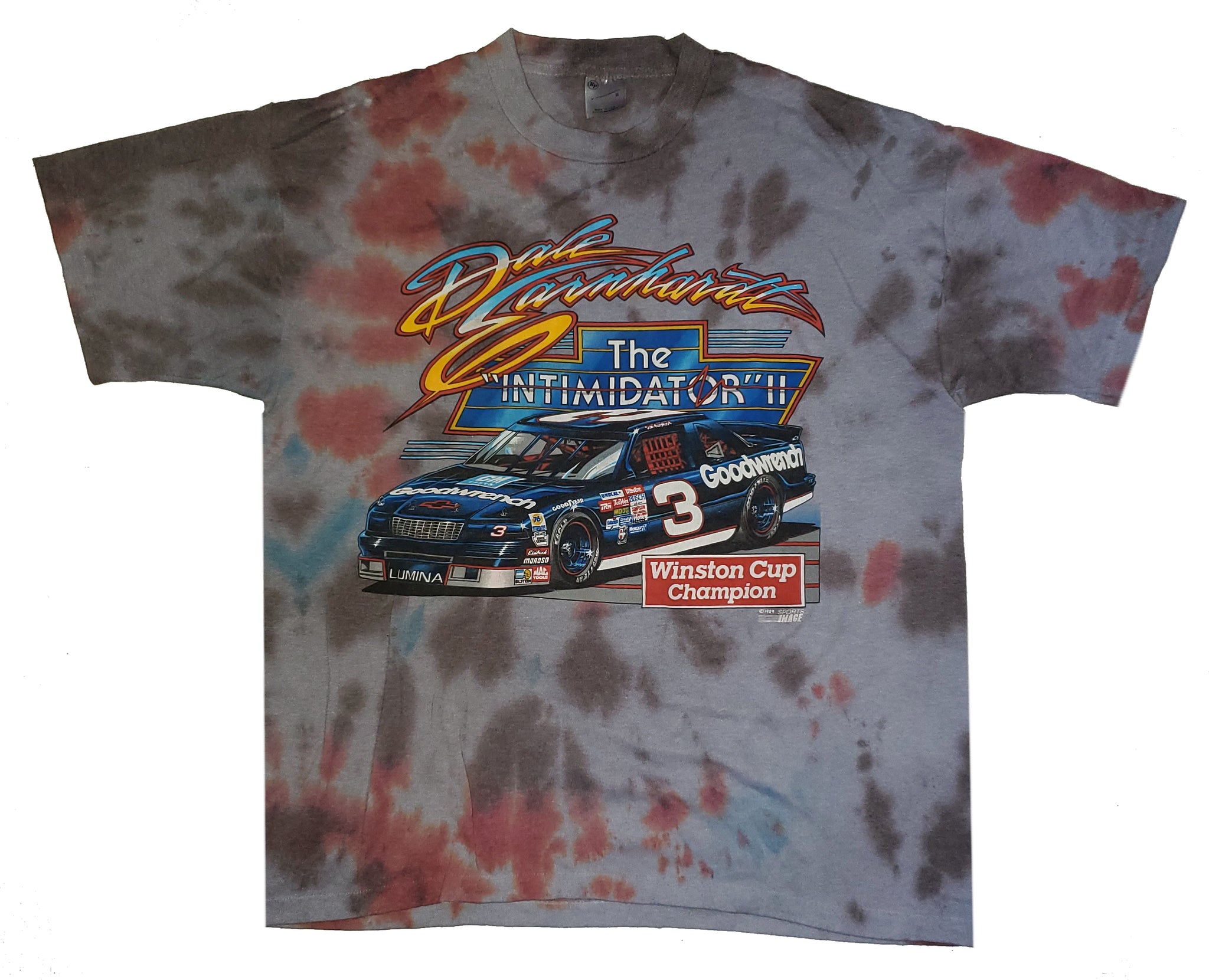 Vintage 1989 Dale Earnhardt Intimidator Tour 1/1 Tie Dye Single Stitch Shirt | Beyond 94