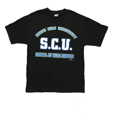 1998 WWF Stone Cold Steve Austin "University" Shirt Black Size Large - Beyond 94