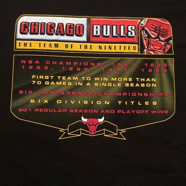 1999 Pro Layer Chicago Bulls "Team Of The 90's" Shirt Black Medium - Beyond 94