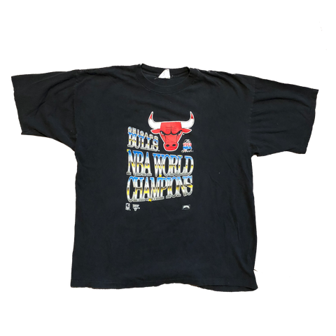1993 NBA Chicago Bulls "World Champions" Shirt Black Size X-Large - Beyond 94