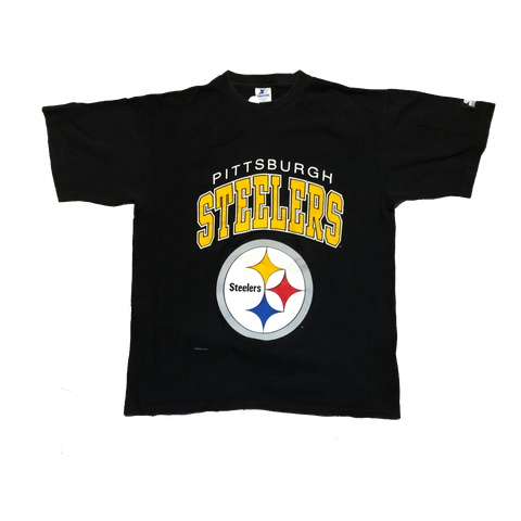 1993 Starter Pittsburgh Steelers Shirt Black Size Large - Beyond 94