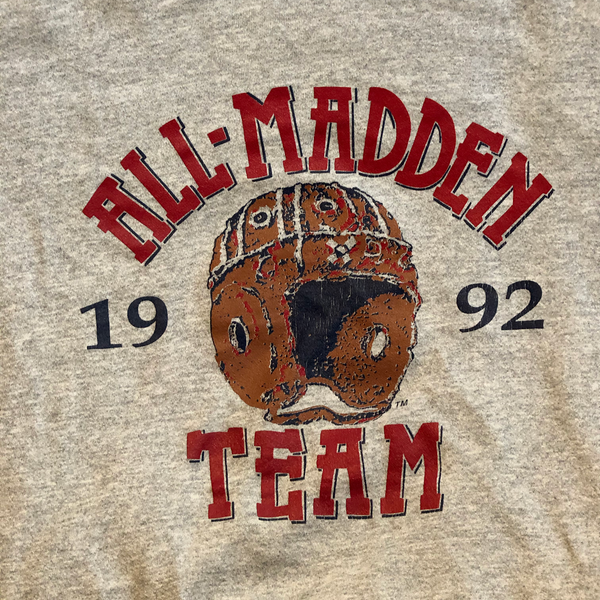 1992 All Madden Team Crewneck Grey Size Large - Beyond 94