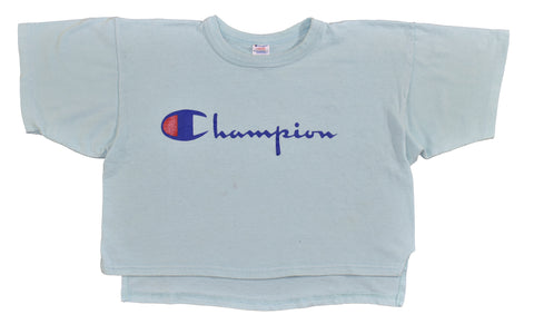 Vintage 80s Champion Crop Top Single Stitch Shirt Size Women's Large