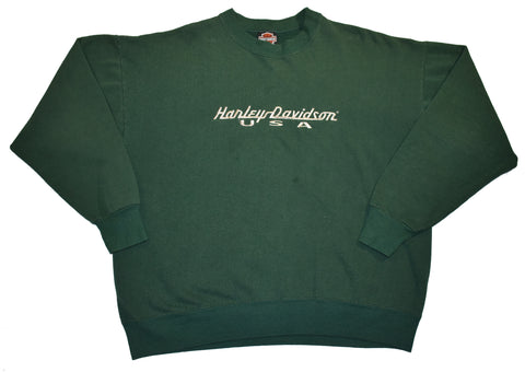 Vintage 90s Harley Davidson USA Embroidered Sweatshirt | Beyond 94