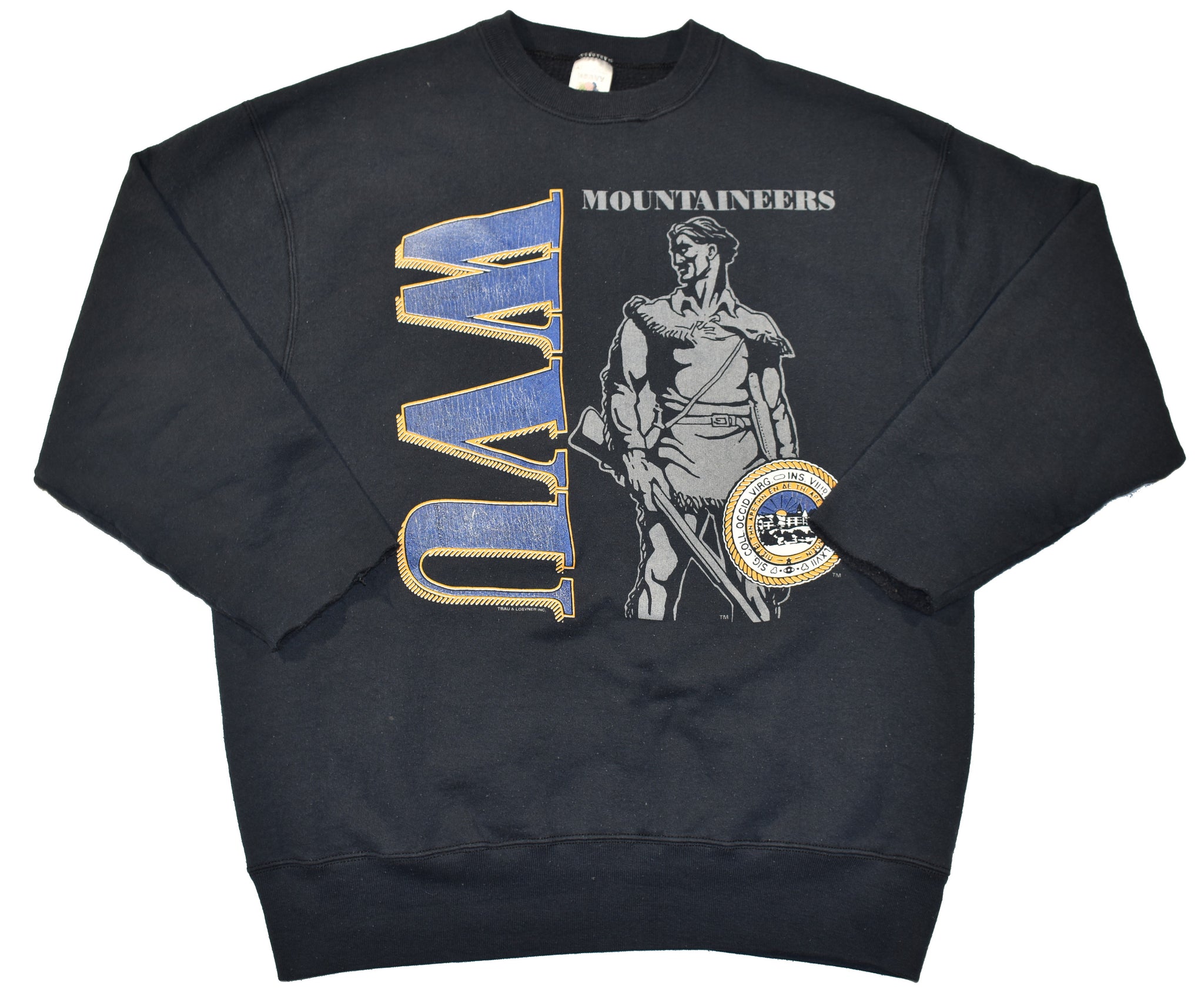 Vintage 90s WVU Mountaineers Cutoff Sweatshirt | Beyond 94