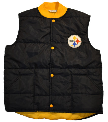 Vintage 80s Pittsburgh Steelers Stahl-Urban Puffer Vest | Beyond 94