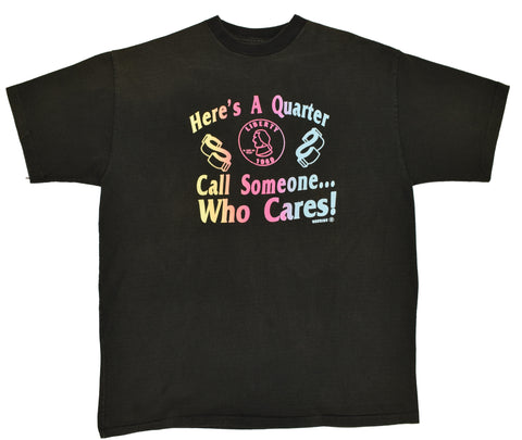Vintage 90s Call Someone Who Cares! Single Stitch Shirt Size X-Large