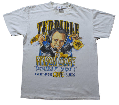 Vintage 1996 Pittsburgh Steelers Myron Cope Caricature Single Stitch Shirt