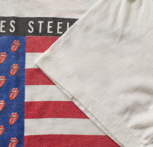 1989 Rolling Stones Steel Wheels Tour Single Stitch Shirt Size Large