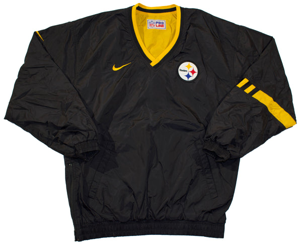 Vintage 90s Nike Pro Line Pittsburgh Steelers Reversible Pullover Jacket Size Medium