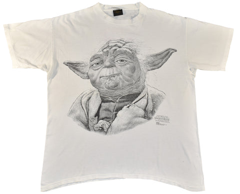 1997 Star Wars Smithsonian Yoda Single Stitch Shirt Size X-Large