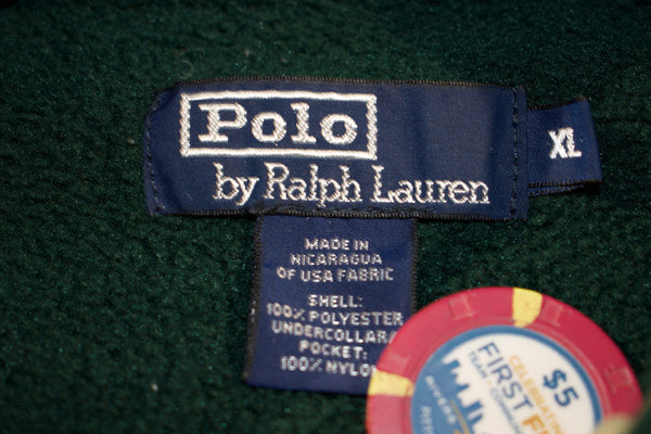 Vintage 90s Ralph Lauren Polo Fleece Jacket Size Large