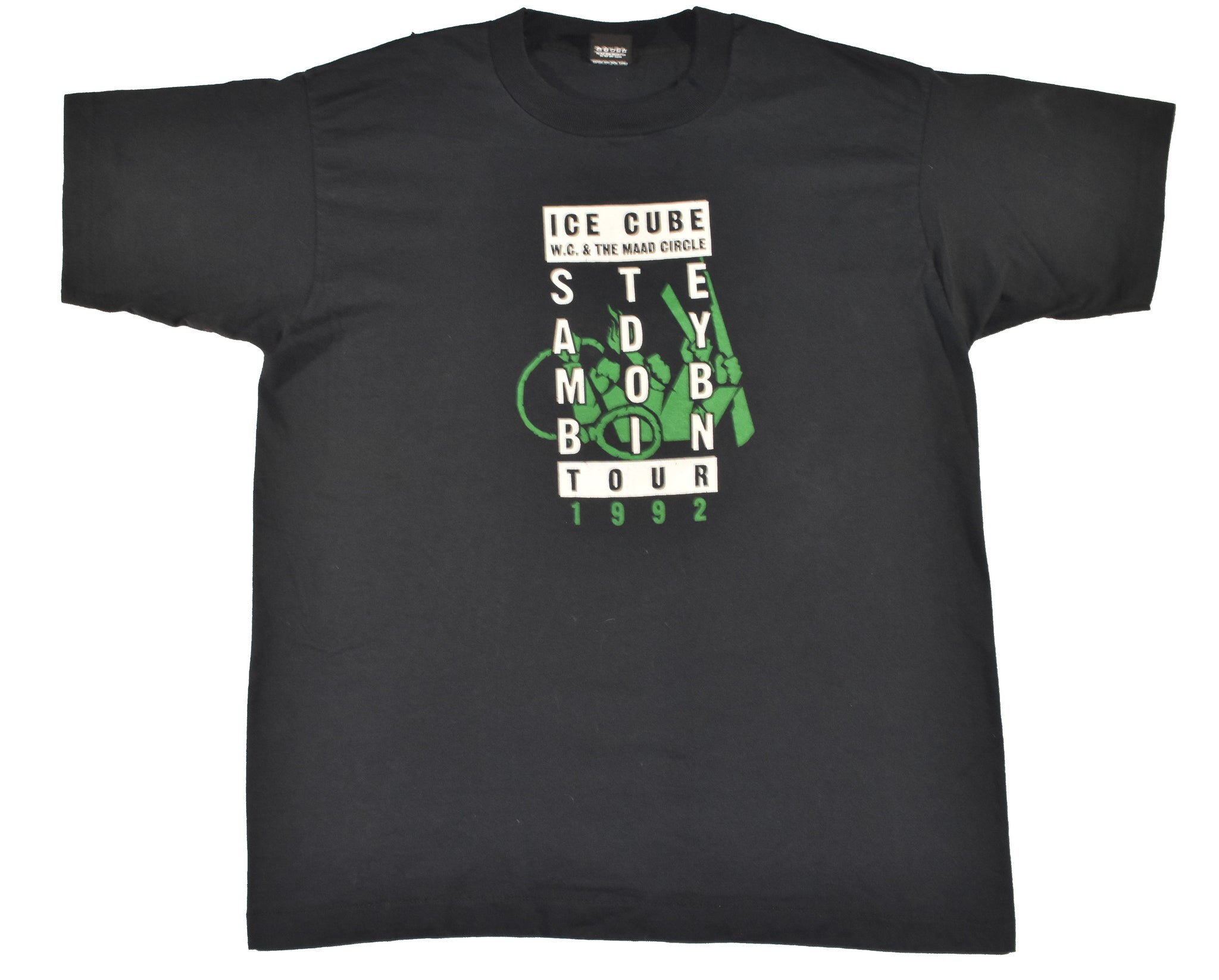 1992 Ice Cube & WC and the Maad Circle Steady Mobbin Single Stitch Tour Shirt Size X-Large