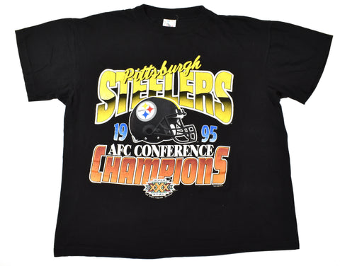 Vintage 1995 Pittsburgh Steelers AFC Champions Single Stitch Shirt