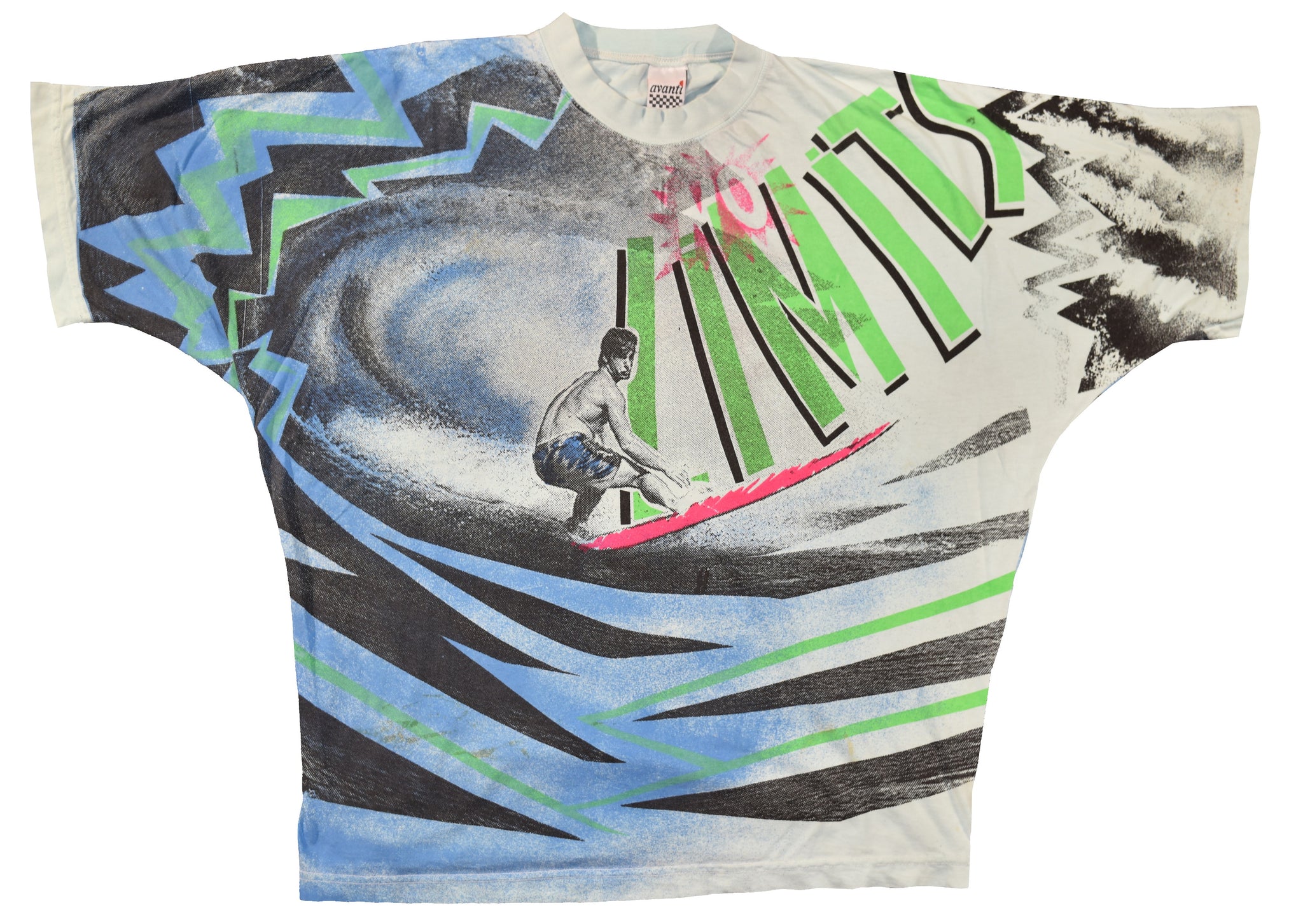 Vintage 90s Surfer No Limit All Over Print Shirt | Beyond 94