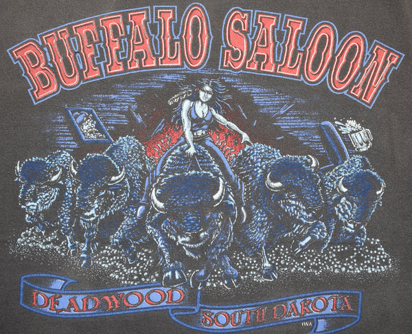 2001 Buffalo Saloon Sexy Biker Chick Chopped Shirt Size Large