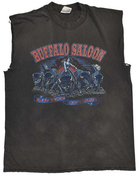 2001 Buffalo Saloon Sexy Biker Chick Chopped Shirt Size Large