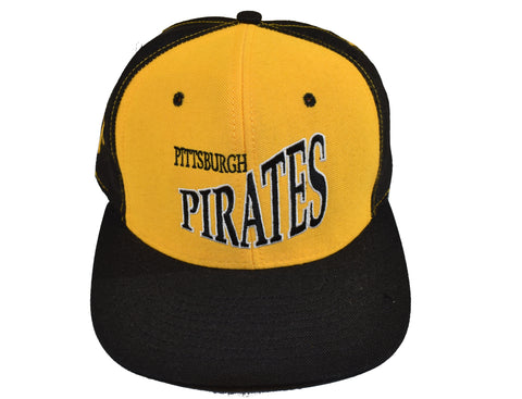 Vintage 90s Pittsburgh Pirates 2 Tone Embroidered American Needle Snapback Hat