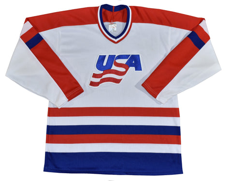 Vintage 90s Team USA Embroidered Hockey Jersey Size Medium