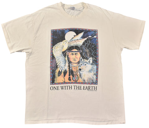 1992 Humanitees One With The Earth Single Stitch Shirt Size X-Large