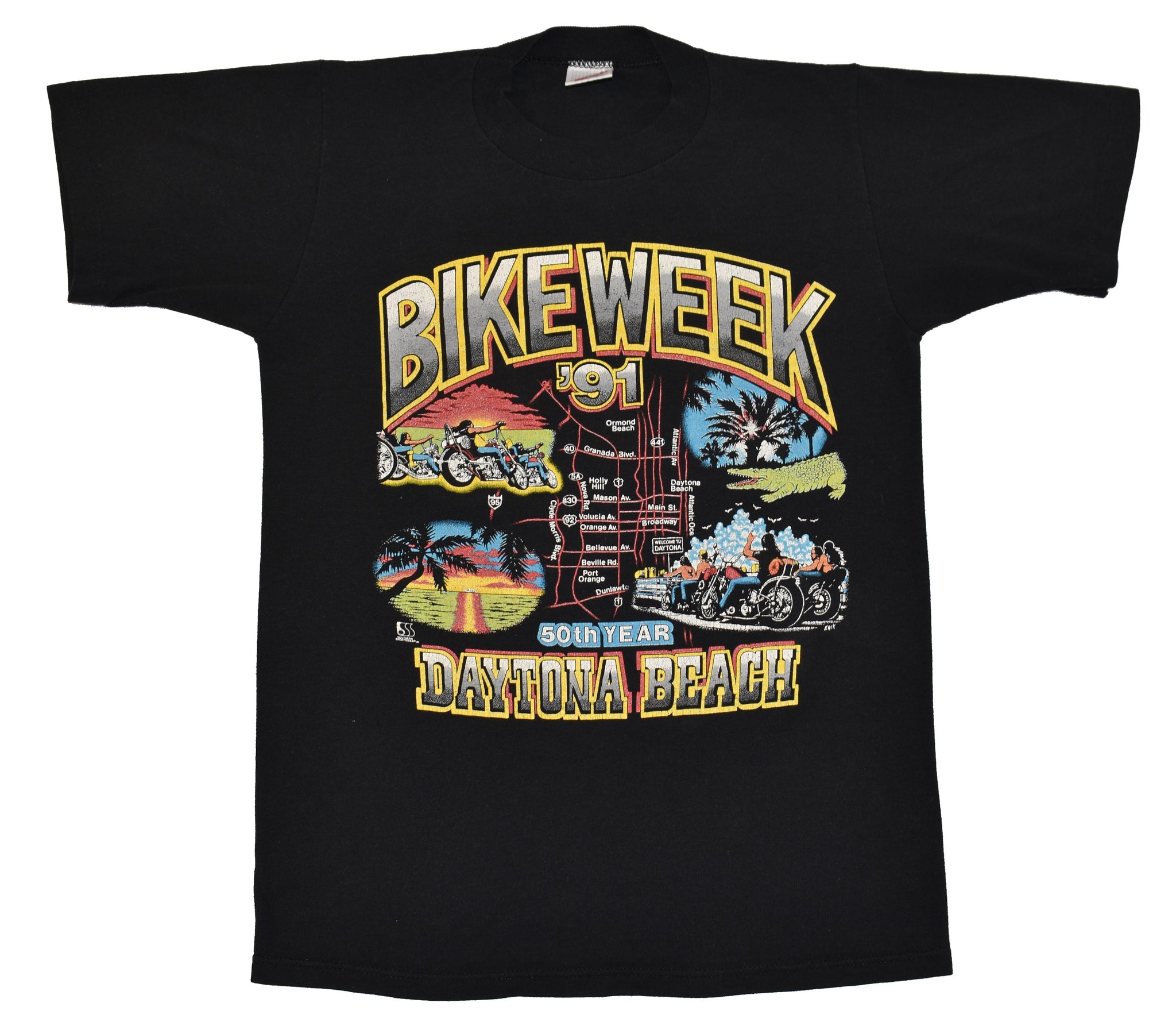 1991 Daytona Beach Bike Week Single Stitch Shirt Size Small