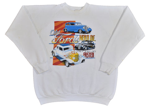 Vintage 90s Old Fords Never Die Sweatshirt Size X-Large