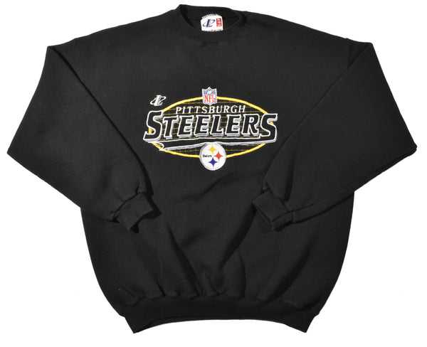 Vintage 90s Pittsburgh Steelers Logo Athletic Pro Line Embroidered Sweatshirt | Beyond 94