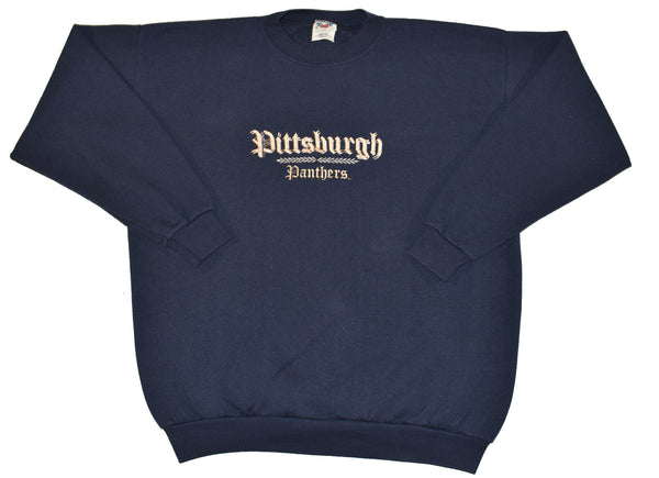 Vintage 90s University Of Pittsburgh Embroidered Sweatshirt Size XX-Large