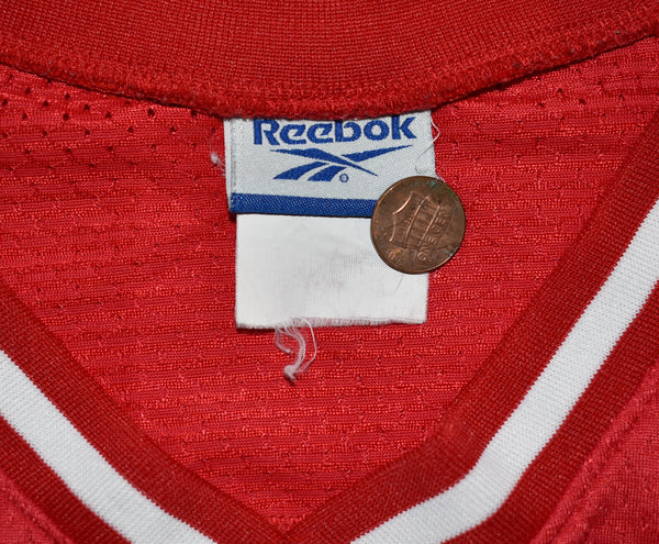 Vintage 90s Reebok Wisconsin Badgers Hockey Jersey Size X-Large