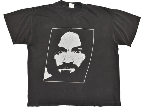 1991 Zooport Riot Gear Charles Manson Single Stitch Shirt Size X-Large