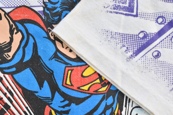 1992 DC Comics Superman Man Of Steel All Over Print Single Stitch Shirt Size X-Large