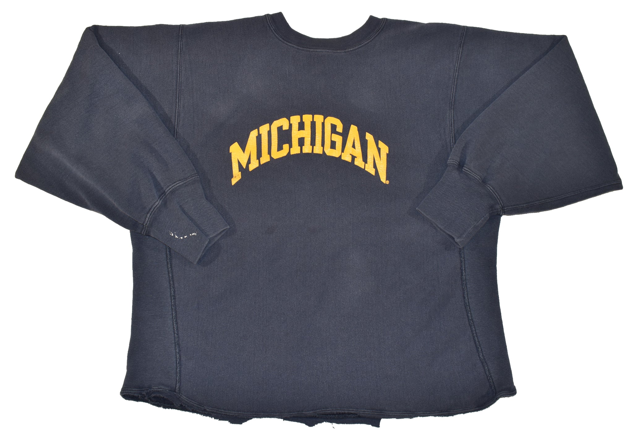 Vintage 80s Champion Michigan Reverse Weave Chopped Sweatshirt Size X-Large