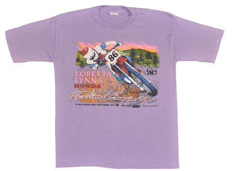 1986 Loretta Lynn's Honda National Championship Dirt Bike Single Stitch Shirt Size Large