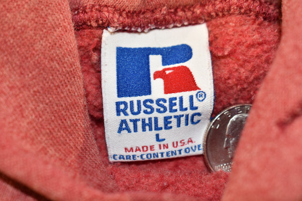 Vintage 90s Russell Athletic Bleach Dyed Made In USA Hoodie Size Large