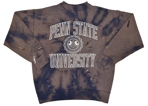 Vintage 90s Penn State Bleach Dyed Sweatshirt Size X-Large