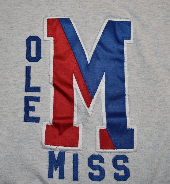 Vintage 90s Ole Miss Rebels Applique Sweatshirt Size Large