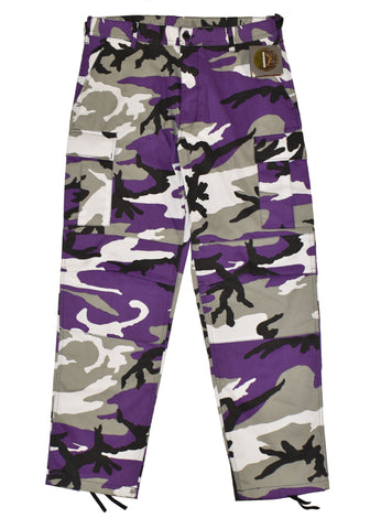 Vintage 00s DSWT Purple Snow Camo Cargo Pants Size 36" x 32"