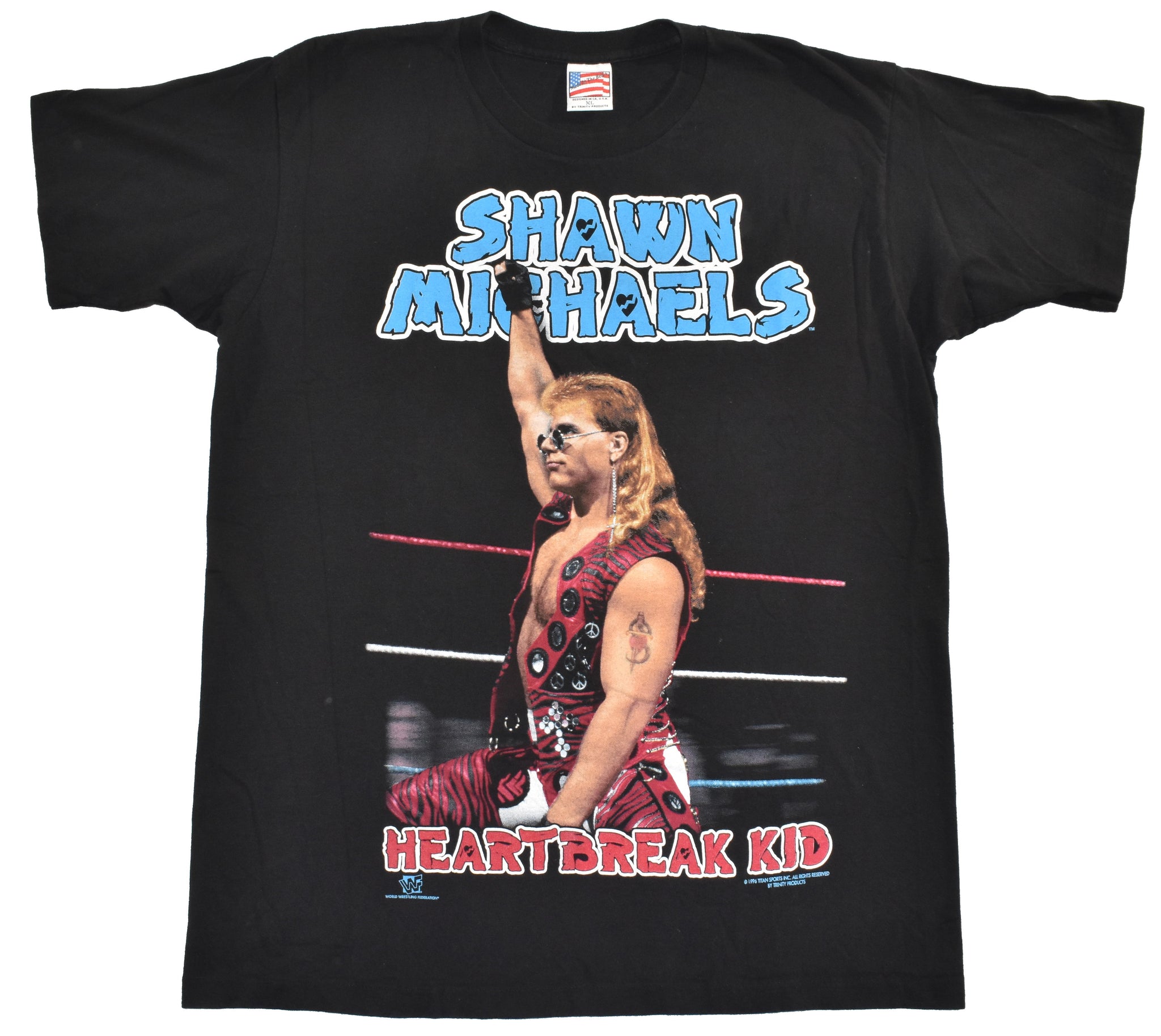 1996 DS WWF Shawn Michaels Heartbreak Kid Single Stitch Shirt Size X-Large