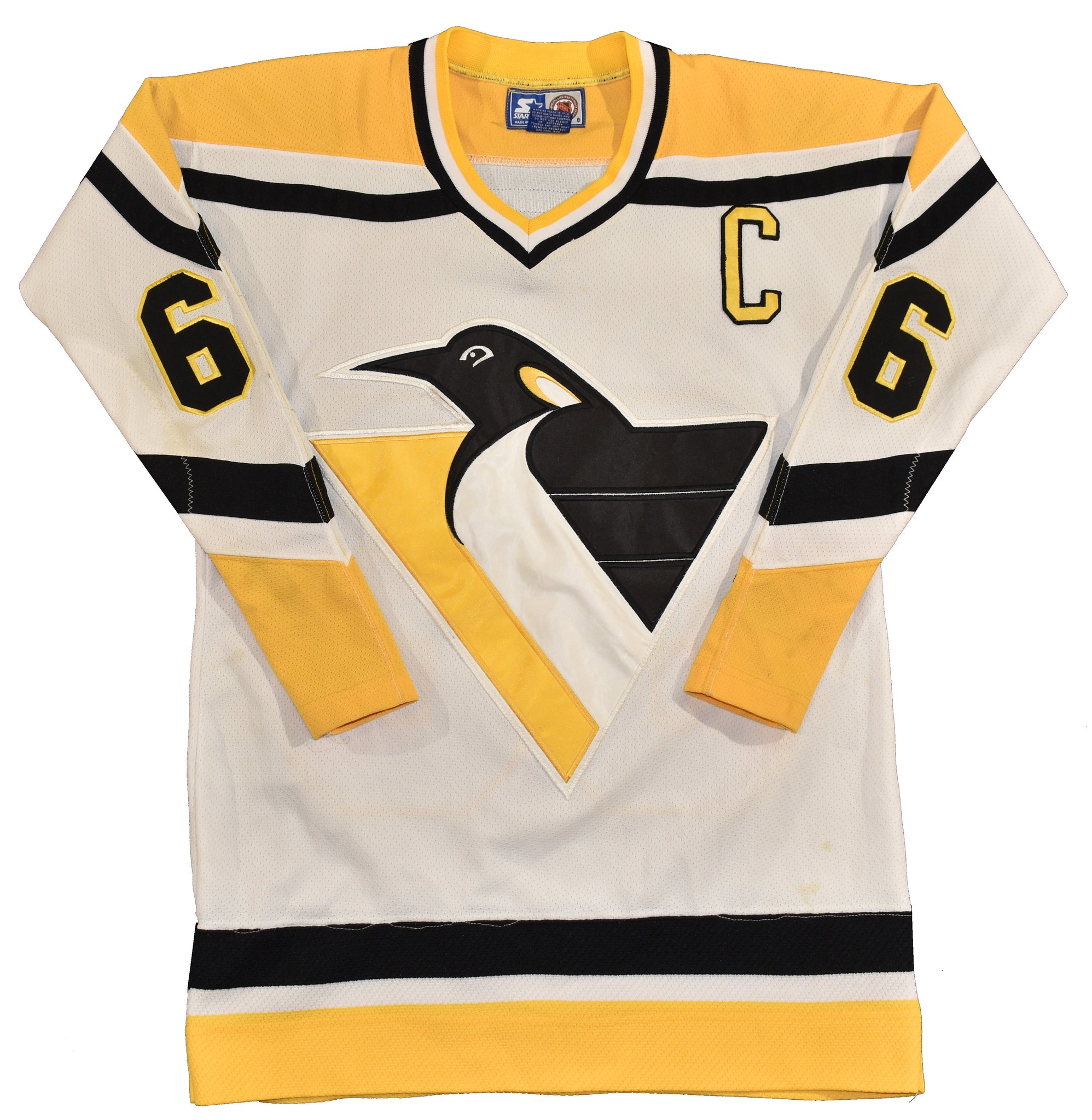 Vintage 90s Pittsburgh Penguins Mario Lemieux Starter Jersey Size Medium