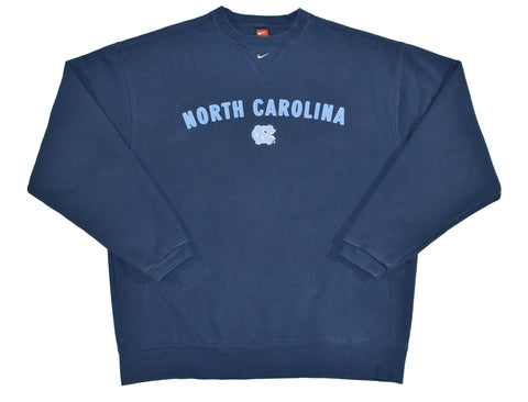 Vintage 00s Nike UNC Tar Heels Center Swoosh Sweatshirt Size Large