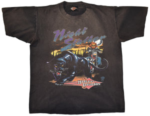 Vintage 1991 Harley Davidson Night Stalker Panther Single Stitch Shirt | Beyond 94