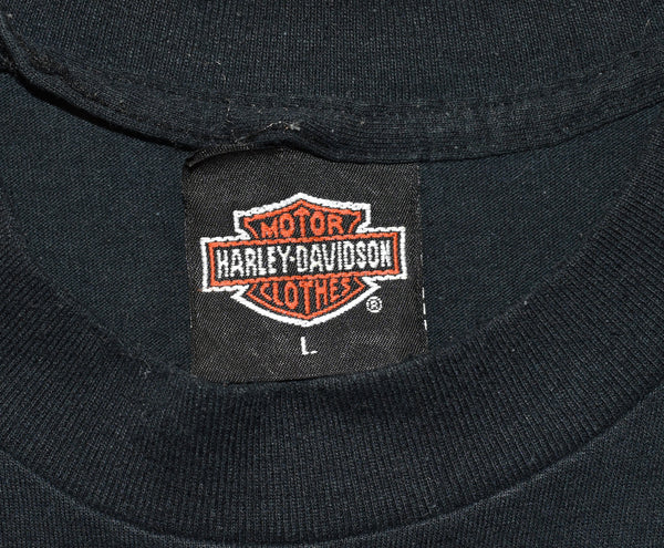 1989 Harley Davidson Open Road Biker 3D Emblem Single Stitch Shirt Size Large