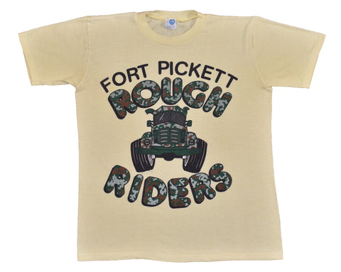 Vintage 80s Fort Pickett Rough Riders Single Stitch Shirt Size Small