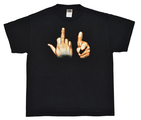 Vintage 00s F*** You Middle Finger Shirt Size Medium