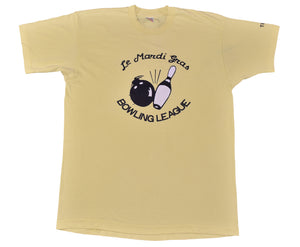 Vintage 90s Le Mardi Gras Bowling League Single Stitch Shirt Size X-Large