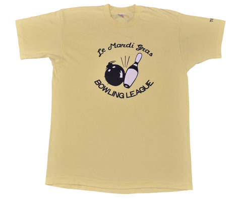 Vintage 90s Le Mardi Gras Bowling League Single Stitch Shirt Size X-Large