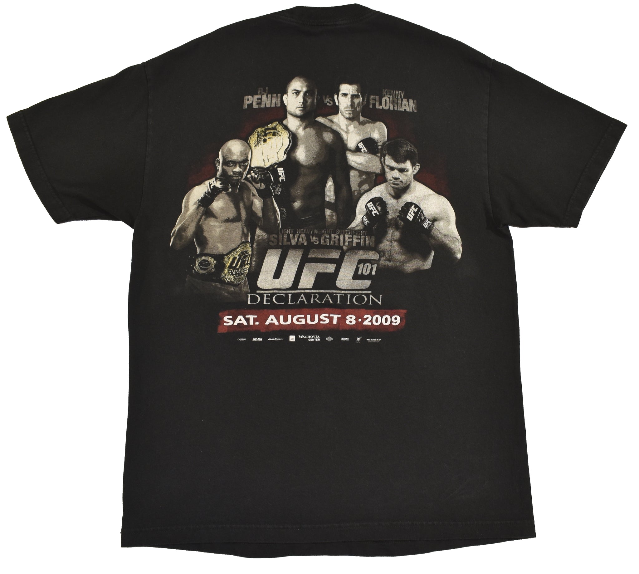 2009 UFC 101 Anderson Silva VS Forrest Griffin Fight Promo Shirt Size Large