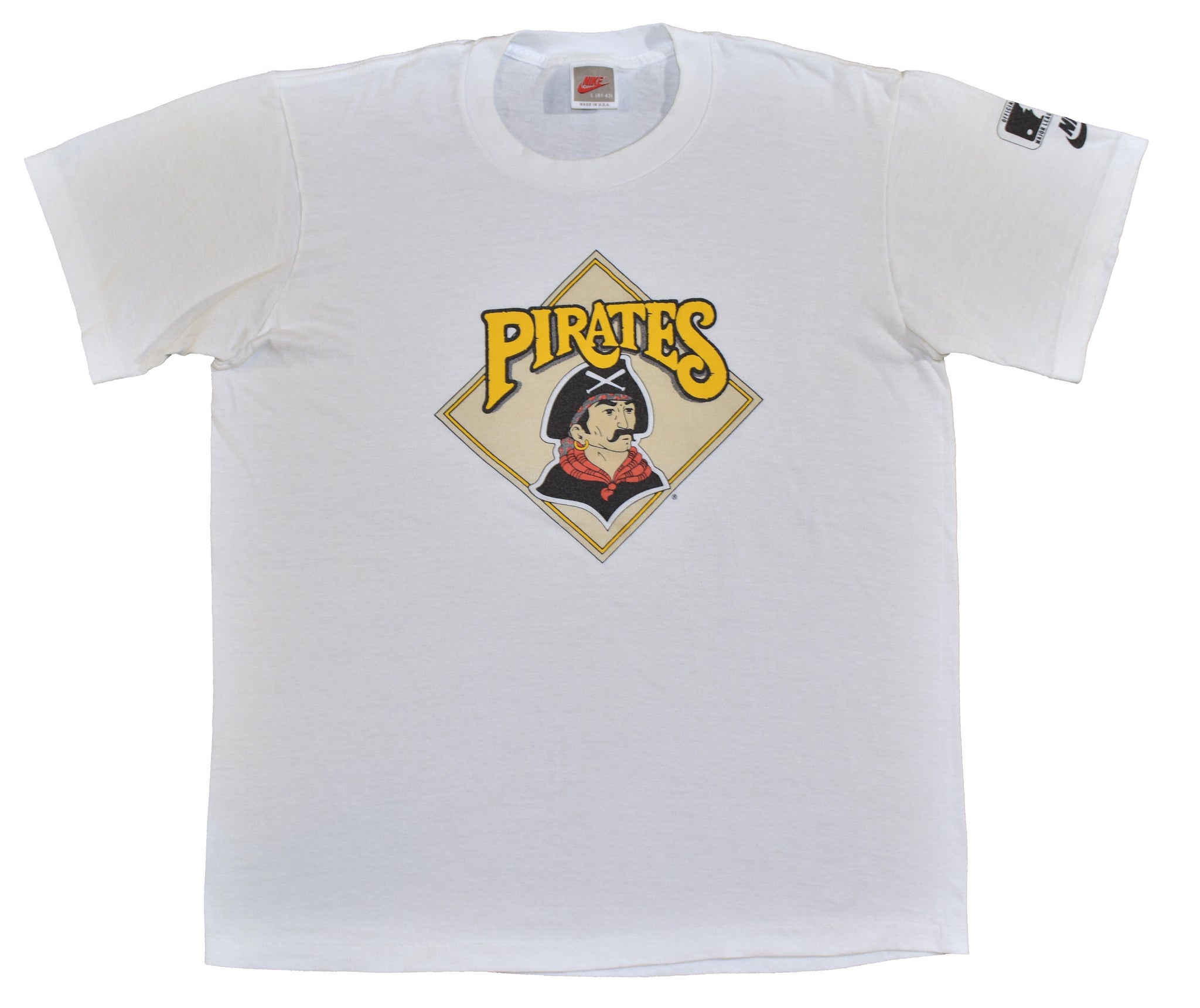 Vintage 90s Nike Pittsburgh Pirates Single Stitch Shirt Size Large