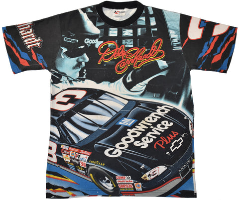 Vintage 90s Dale Earnhardt Rule By Intimidation All Over Print Nascar Shirt | Beyond 94