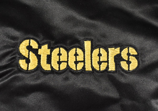 Vintage 80s Pittsburgh Steelers Starter Satin Jacket Size Large